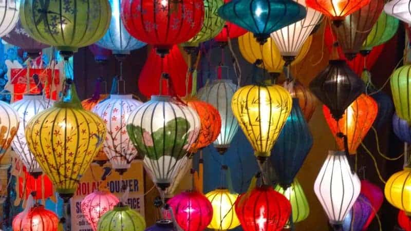 Lanterns in a shop in Hoi An