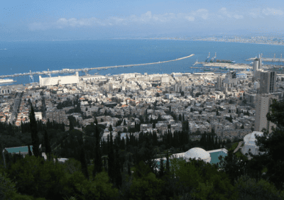 Aerial view of haifa
